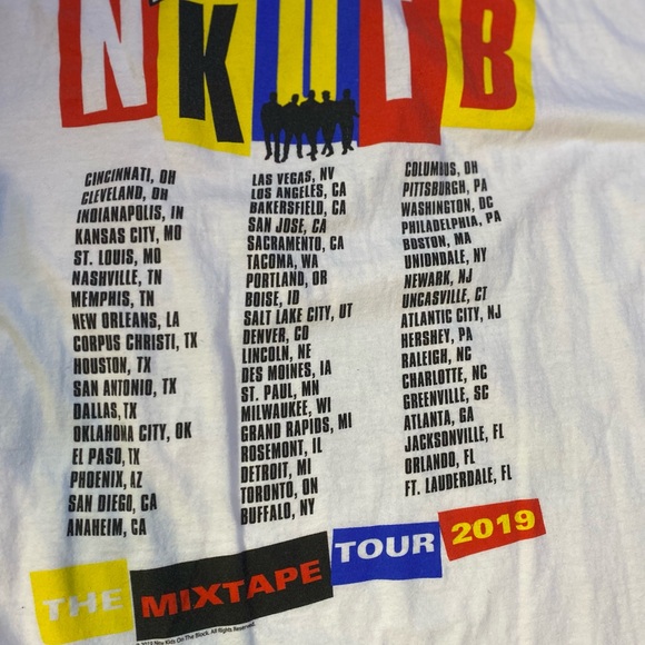 New Kids on the Block White Graphic T-Shirt - Picture 3 of 5